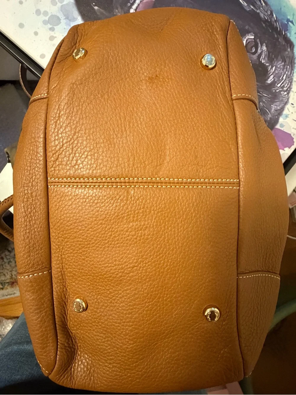 Talbots Leather Camel Hobo Bag